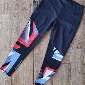 Sweaty Betty Union Jack Ankle Leggings Black Multicolor Women's S Small # SB4382
